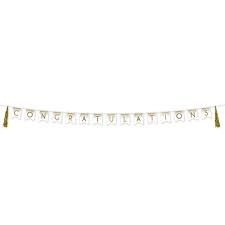 Congratulations Tassel Banner Gold