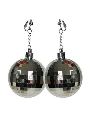 Earrings Clip On Disco Balls
