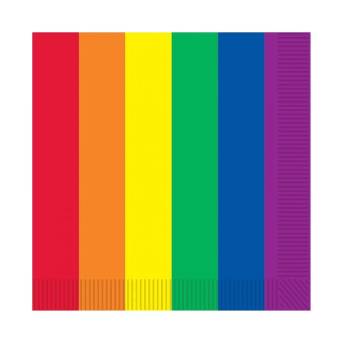 Rainbow Bev Napkin 16pk