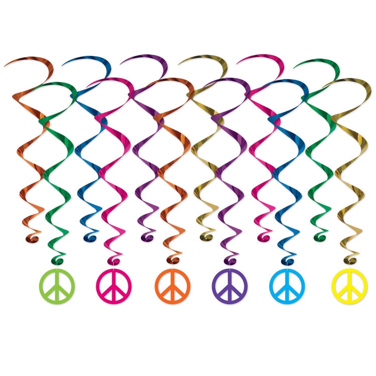Peace Sign Whirls 12pk