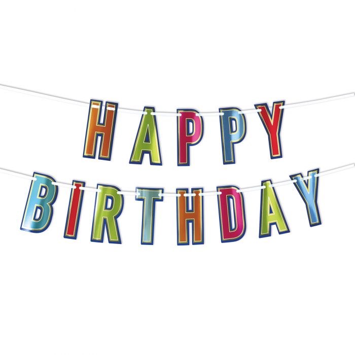 Happy Birthday Banner Foil 6ft