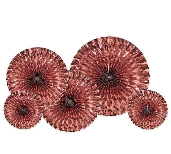 Hanging Fans Metallic Rose Gold
