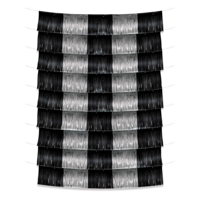 Metallic Fringe Backdrop BK/S