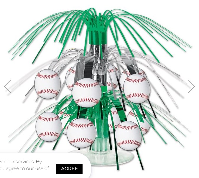Baseball Centerpiece Spray