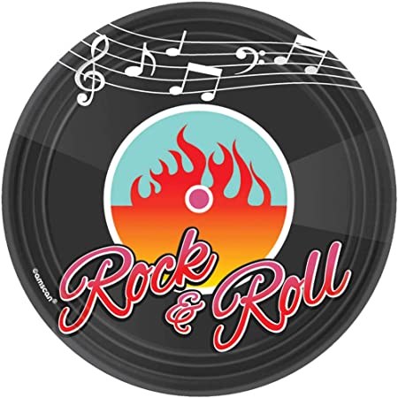 50's Record 7" Plates 8ct