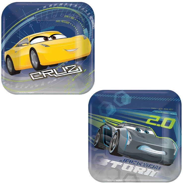 Cars 3 Plates 7" 8ct