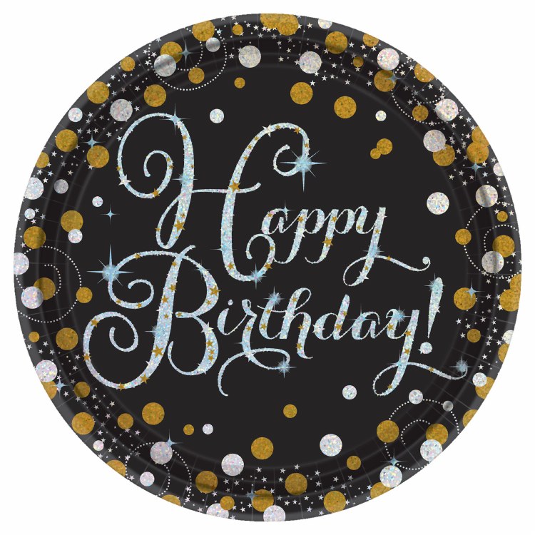 Sparkling Celebration 7" Plate 8ct