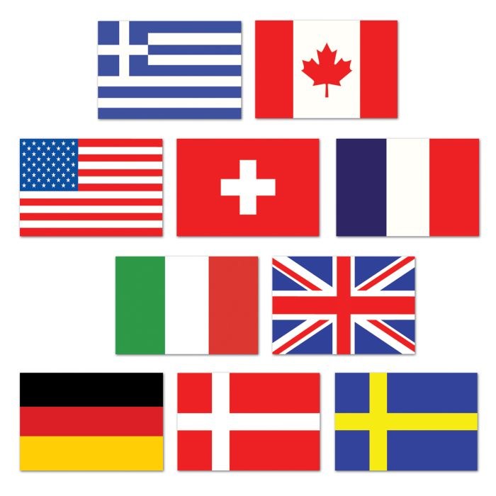 Mini International Flag Cutout