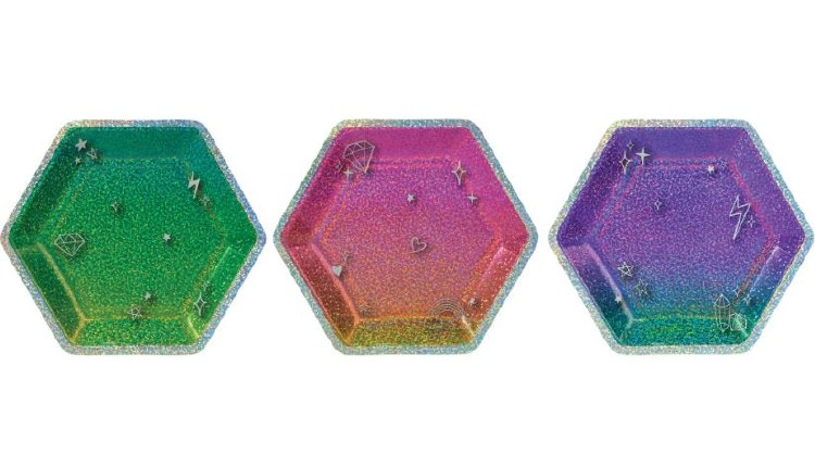 Sparkle BDay Prismatic Plates