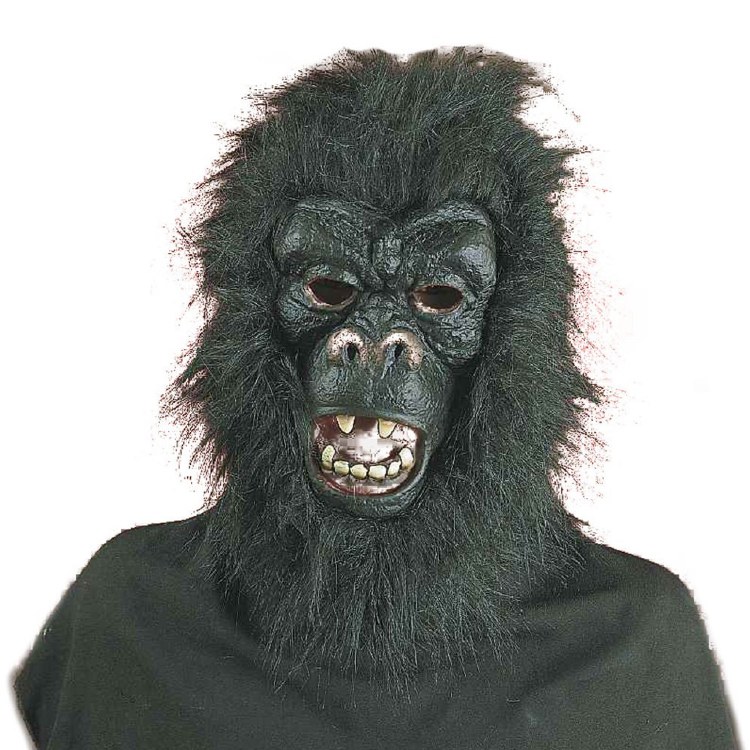 Mask Gorilla Black w/ Hair