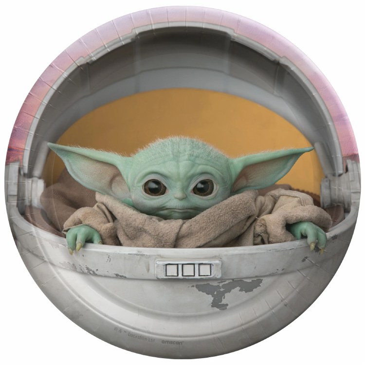 Baby Yoda 7in Plates