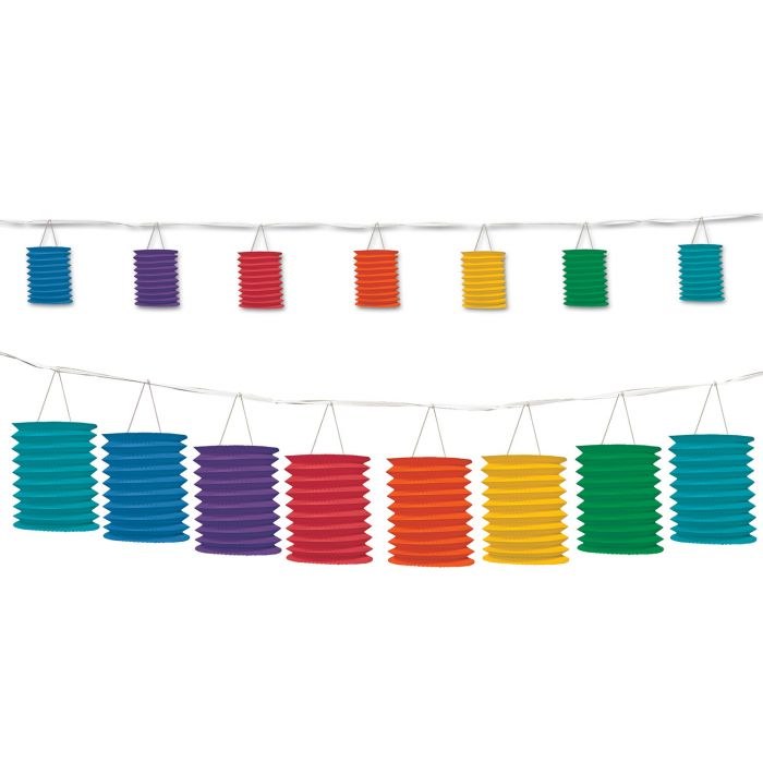 Rainbow Lantern Garland 12ft