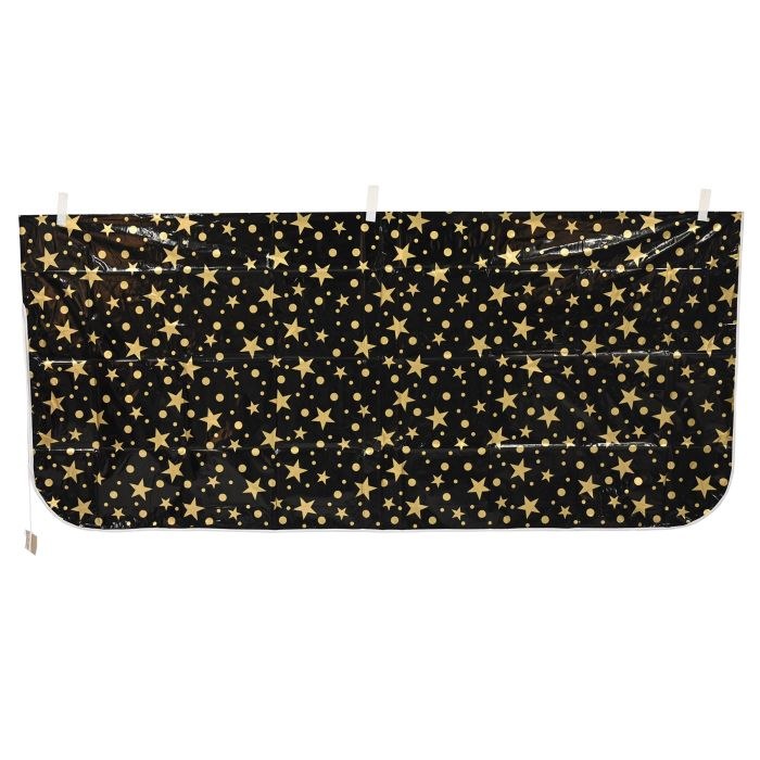 Black and Gold Star Patterns Balloon Drop Bag
