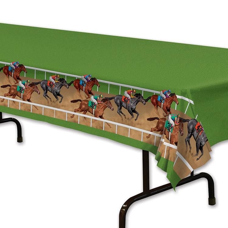 Horse Racing Plastic Tablecover