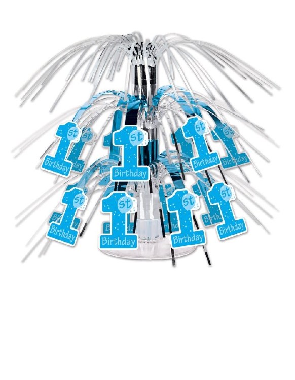 Centerpiece 1st Birthday Blue