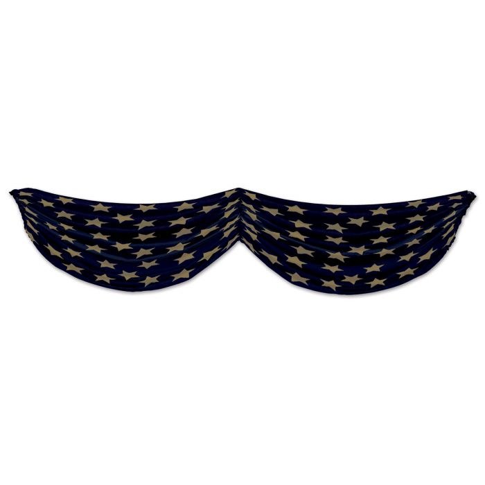 Bunting Black w/Stars Gold