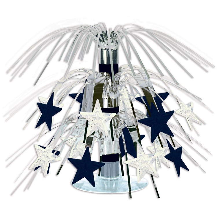 Centrepiece Mini Star SLV/BK