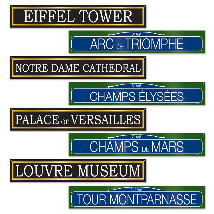 French Street Signs 4pk