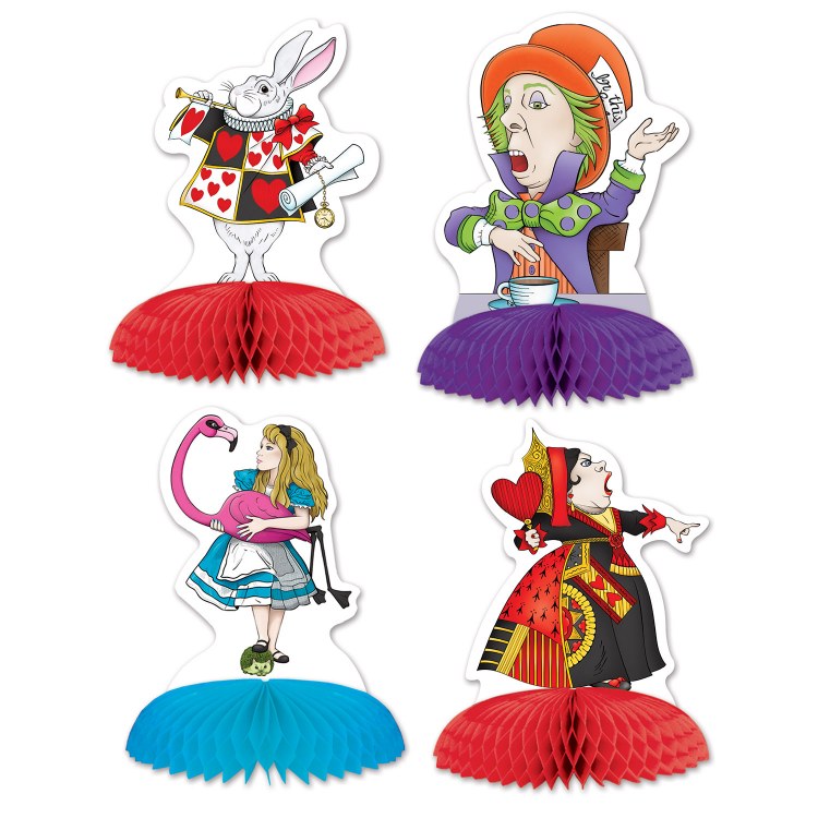 Alice In Wonderland Centerpieces 4pk