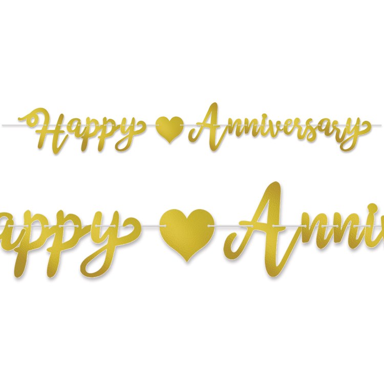 Anniversary Streamer Gold