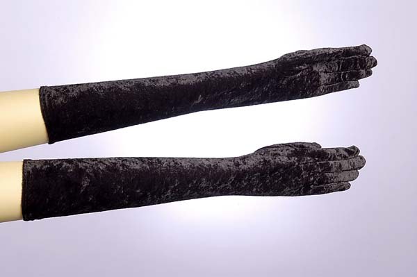 Gloves 20in Velvet Black