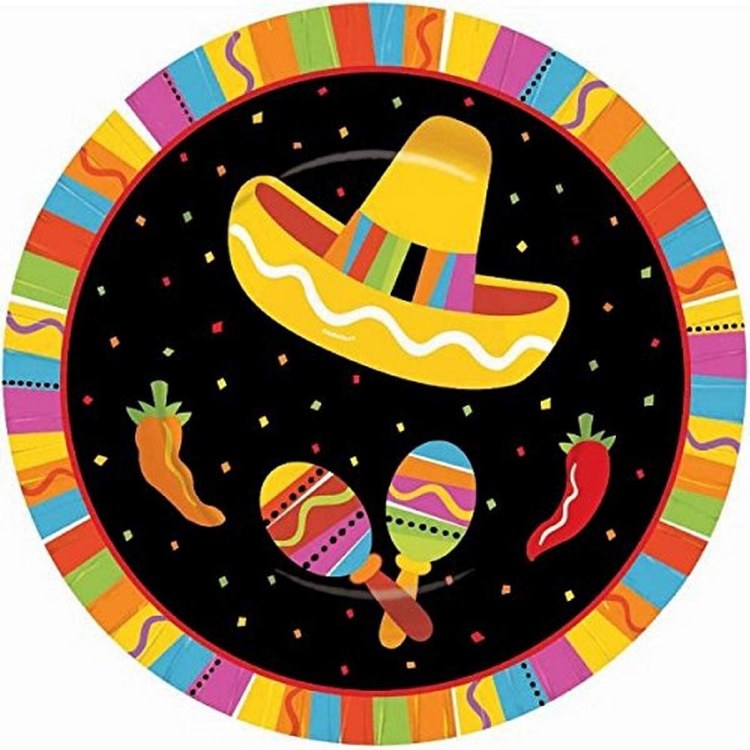 Fiesta Fun 7in Plates 8ct