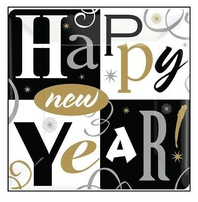 Happy New Year 7in Square Plate