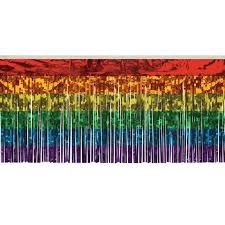 Fringe Drape Foil Rainbow