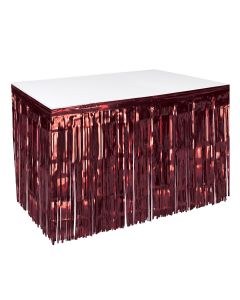 Tableskirt Fringe Burgundy