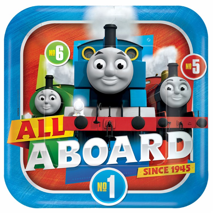 Thomas All Aboard 9in Plate 8ct