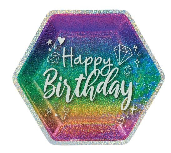 Sparkle 9" Hexagonal Plate