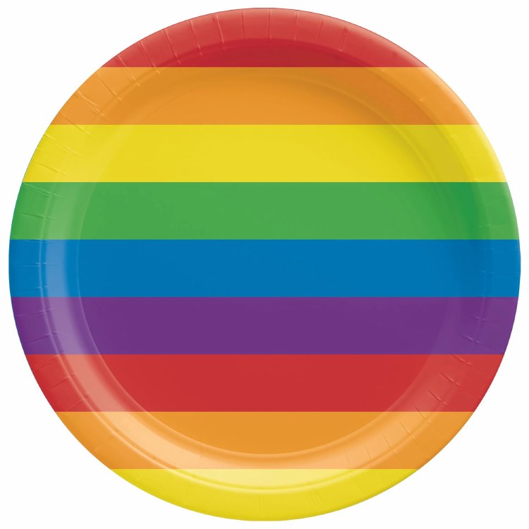Rainbow Round Plates