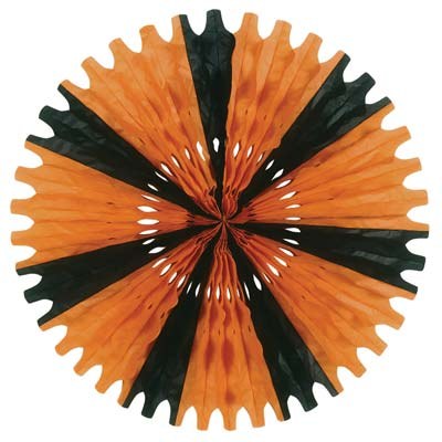 Tissue Fan 25&quot; Orng/Blk
