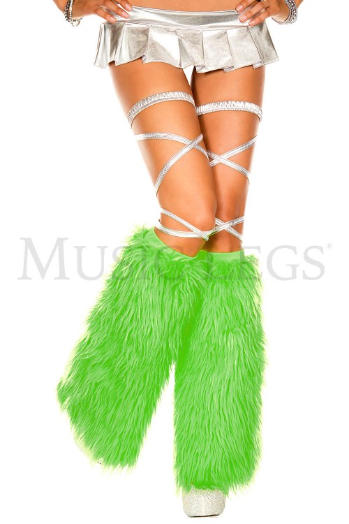 Leg Warmers Furry Kelly Green