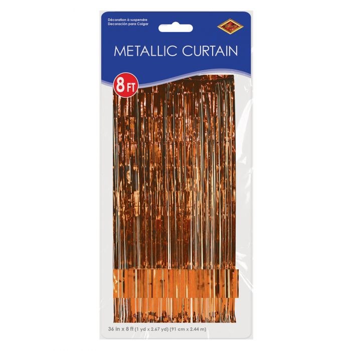 Metallic Door Curtain Orange ~ 35" x 8"