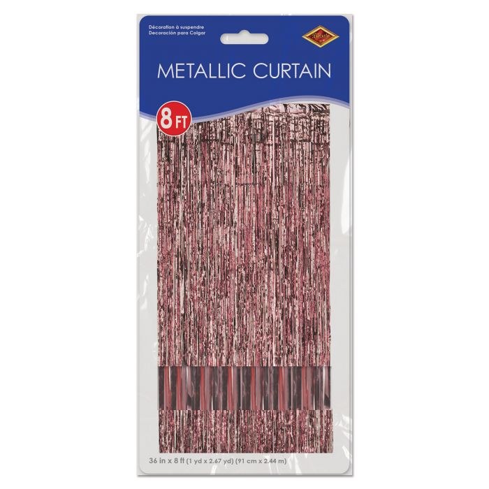 Metallic Door Curtain Rose Gold ~ 36" x 8'