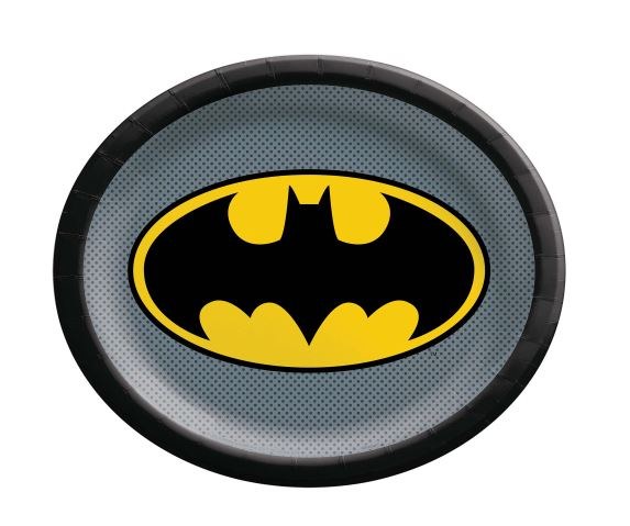 Batman Oval Plates 8ct