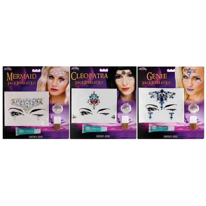 Facial Jewelry Makeup Kit Asst