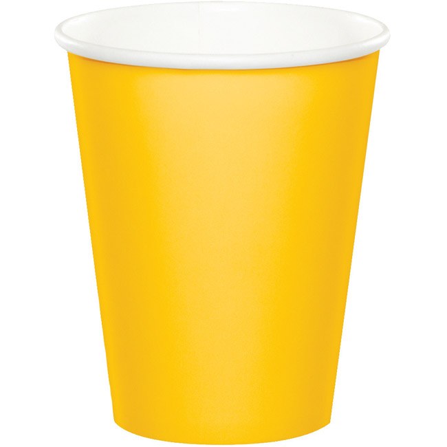 School Bus Yellow 9oz Cups