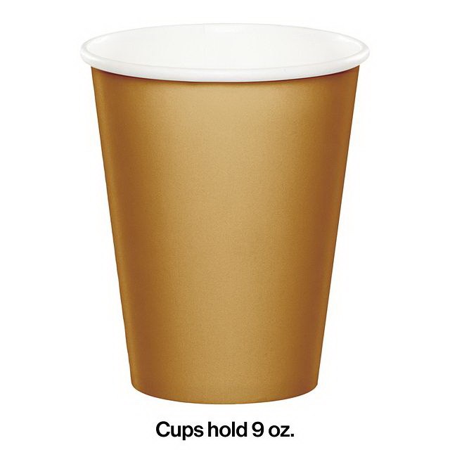 Glittering Gold Cups Paper