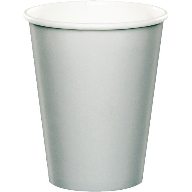 Shimmering Silver 9oz Pap Cups