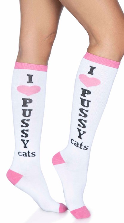 Socks I Love Pussy Cats
