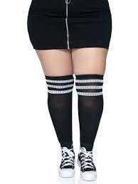 Socks Athletic Black/Wht Plus