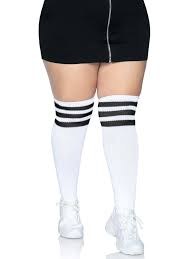 Socks Athletic White/Blk Plus