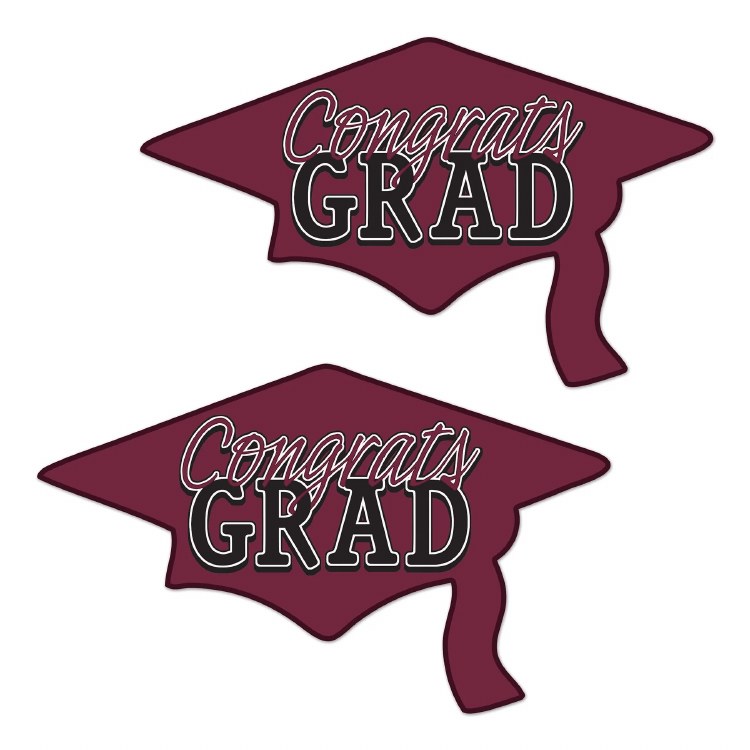 Cutouts Congrats Grad Purple