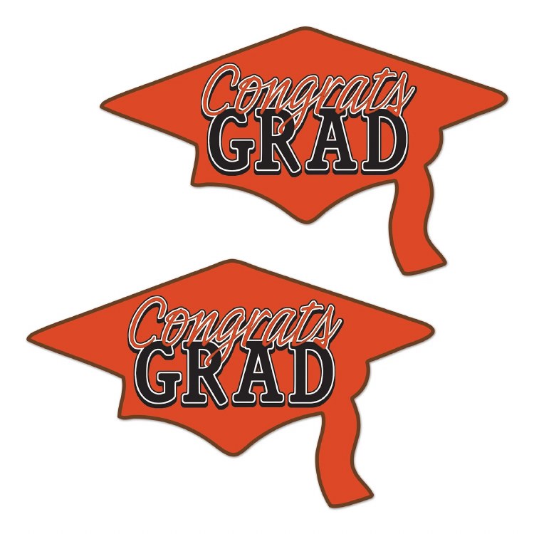 Cutouts Congrats Grad Red
