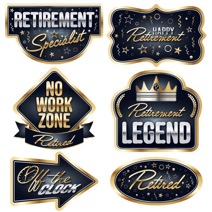 Retirement Cutouts 6ct