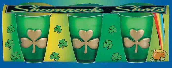 Shot Glasses Shamrock 3 set