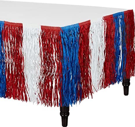 Patriotic Fringe Tableskirt
