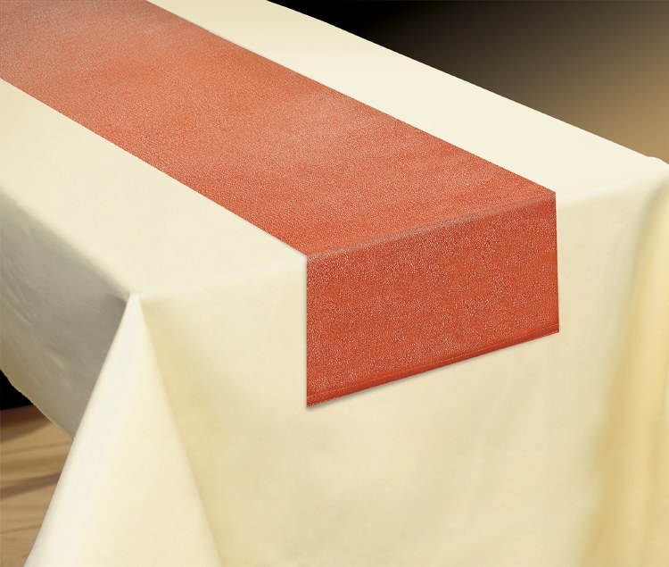 Table Runner Fabric Rust